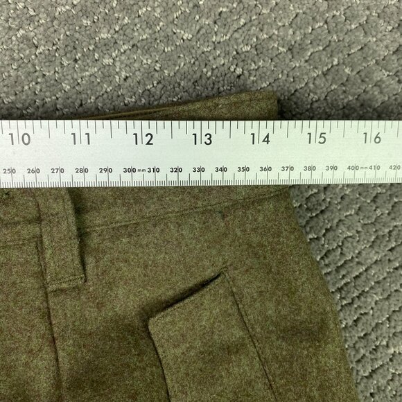 NWOT Vintage 1962 M&S German Military Pants Mens 28 x 30 Olive Cargo Wool Heavy - Picture 10 of 14
